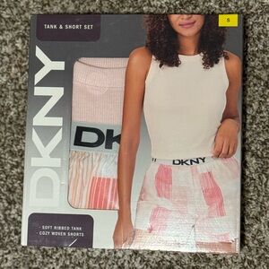 DKNY Tank & Shorts Pajama Set | Blush Pink & Coral | NWT
